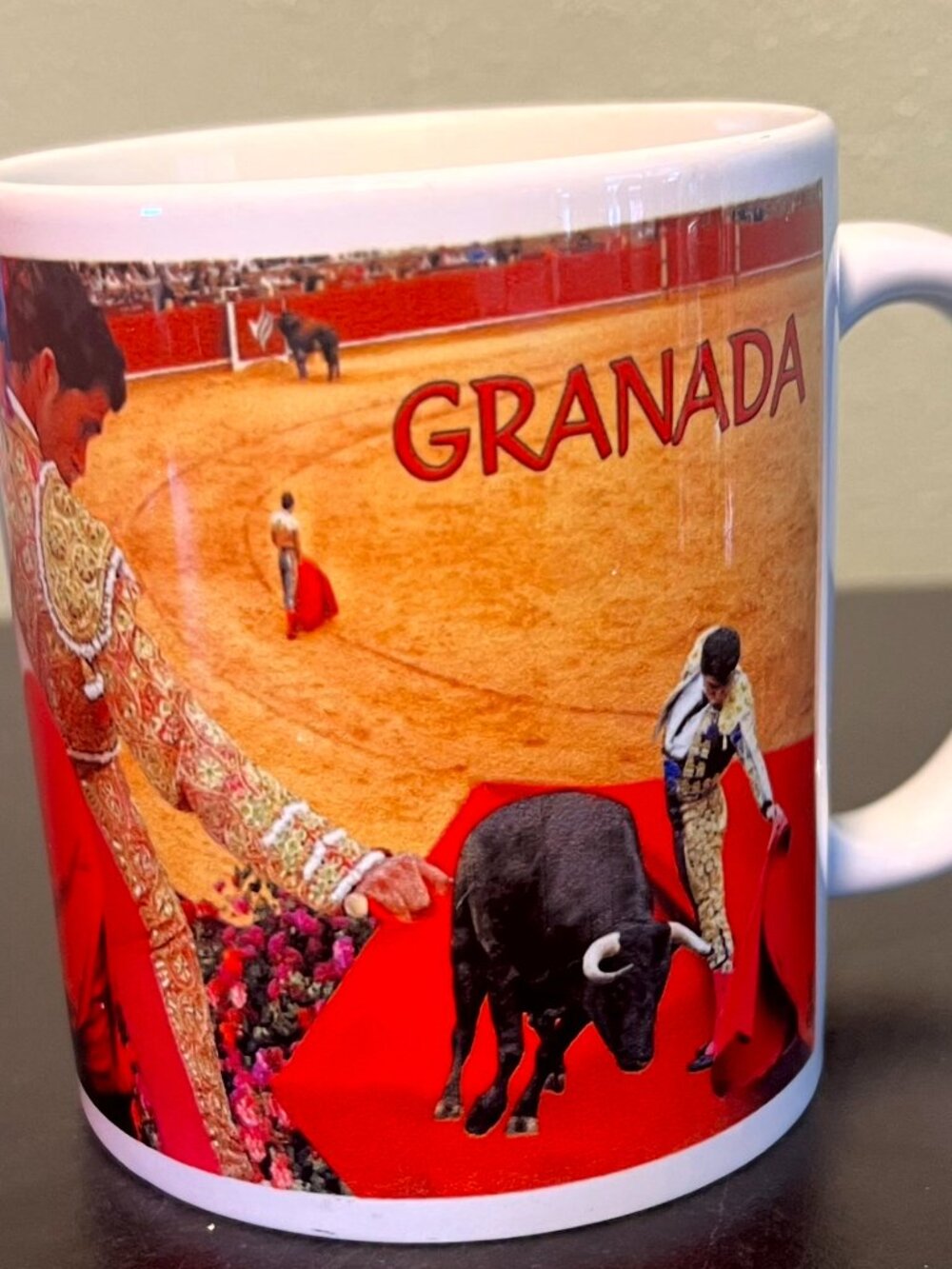 VTG Granada Spain Souvenir Bullfight Matador Flamingo Dancers Mug ~ Andalusia